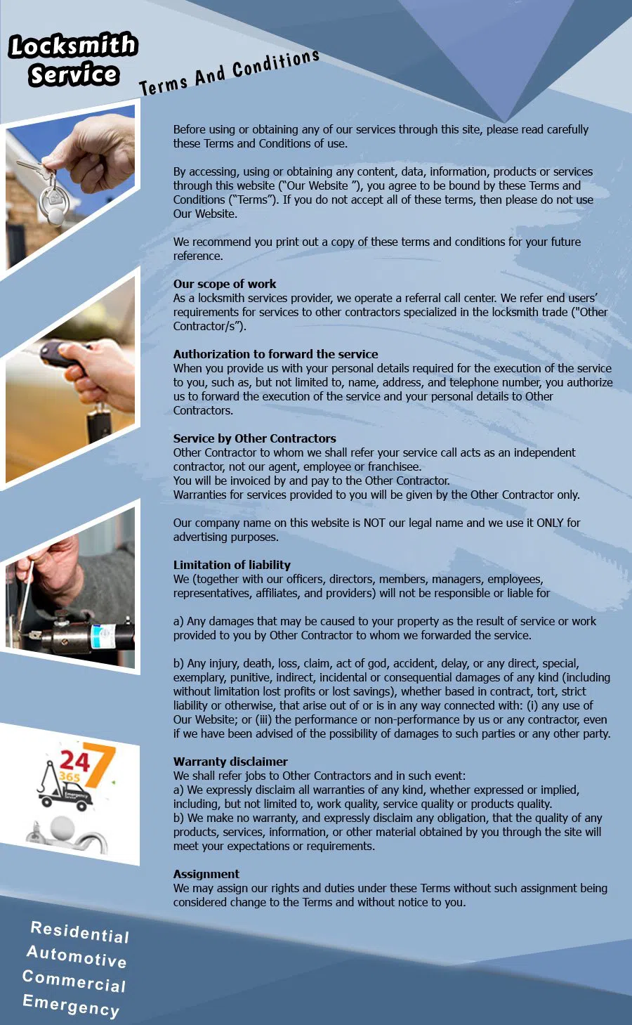 Locksmith Master Shop Columbia, SC 803-368-3679 - TermsAndCondition-12